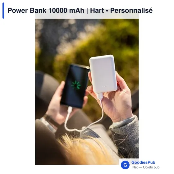 Power Bank personnalisable 10000 mAh avec logo | Hart - Image 3