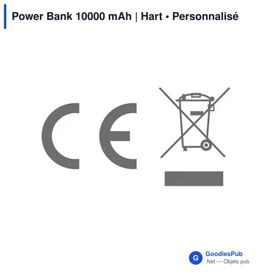 Power Bank personnalisable 10000 mAh avec logo | Hart - Image 5