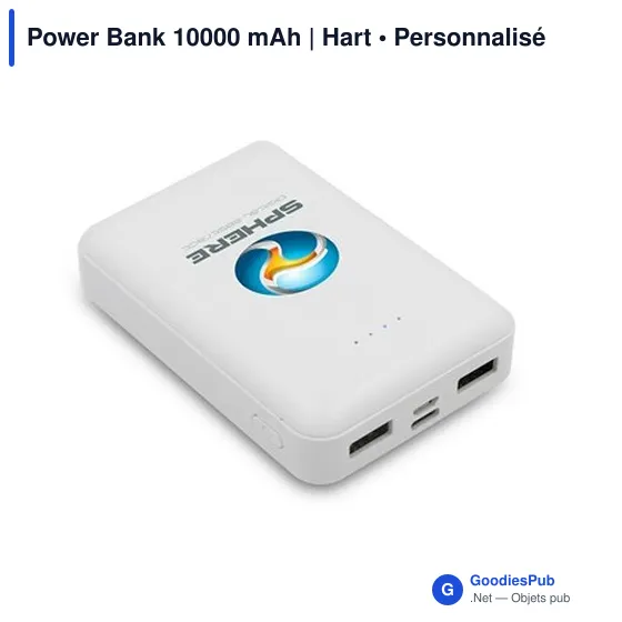 Power Bank personnalisable 10000 mAh avec logo | Hart - Image 9