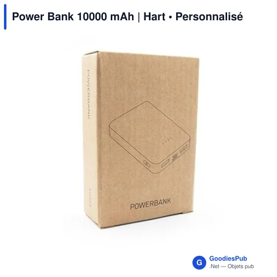 Power Bank personnalisable 10000 mAh avec logo | Hart - Image 10