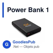 Power Bank personnalisable 10000 mAh avec logo | Nils - Miniature 1