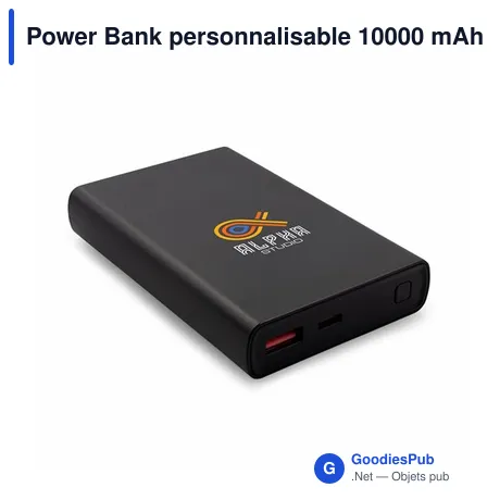 Power Bank personnalisable 10000 mAh avec logo | Nils