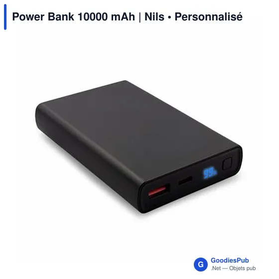 Power Bank personnalisable 10000 mAh avec logo | Nils - Image 2