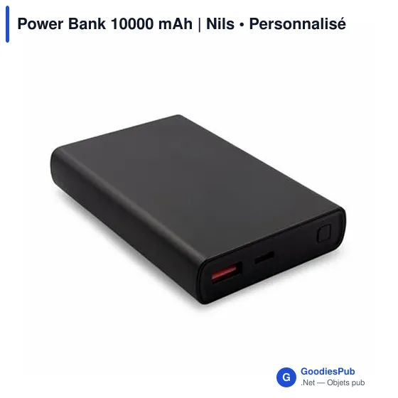 Power Bank personnalisable 10000 mAh avec logo | Nils - Image 3