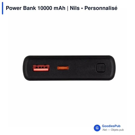 Power Bank personnalisable 10000 mAh avec logo | Nils - Image 4