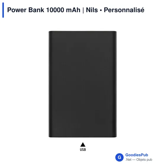 Power Bank personnalisable 10000 mAh avec logo | Nils - Image 7