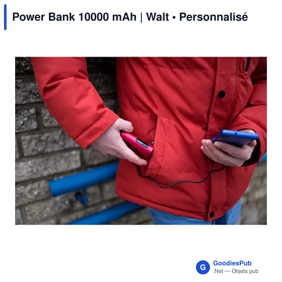 Power Bank personnalisable 10000 mAh avec logo | Walt - Image 2