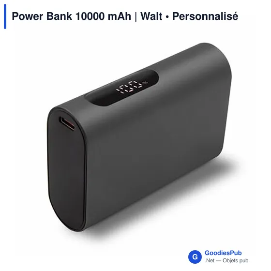 Power Bank personnalisable 10000 mAh avec logo | Walt - Image 3