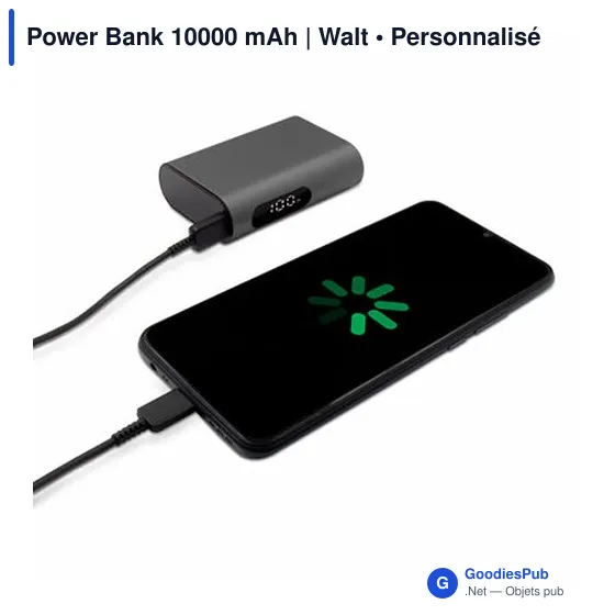 Power Bank personnalisable 10000 mAh avec logo | Walt - Image 4