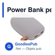 Power Bank personnalisable 10400 mAh avec logo - Air Gifts "pierre" - Miniature 1