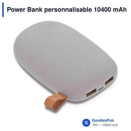 Power Bank personnalisable 10400 mAh avec logo - Air Gifts "pierre"