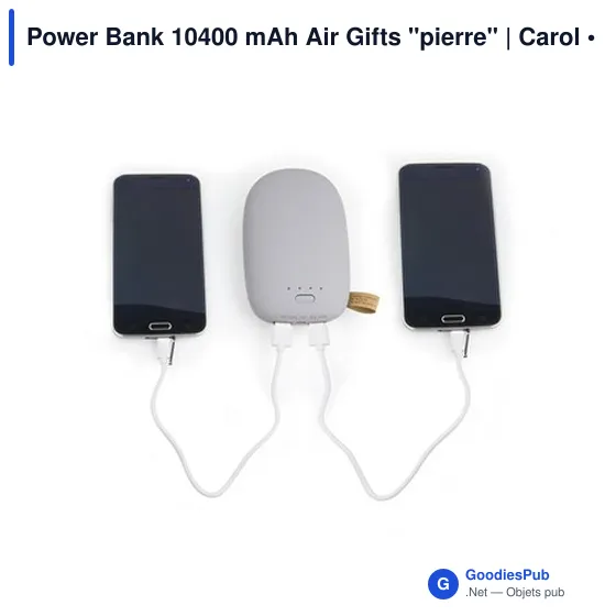 Power Bank personnalisable 10400 mAh avec logo - Air Gifts "pierre" - Image 6