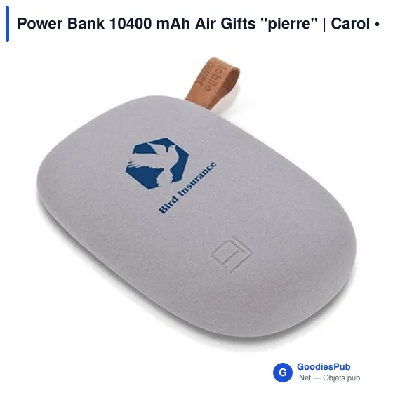 Power Bank personnalisable 10400 mAh avec logo - Air Gifts "pierre" - Image 7