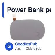 Power Bank personnalisable 10400 mAh avec logo - Air Gifts "pierre" - Miniature 8