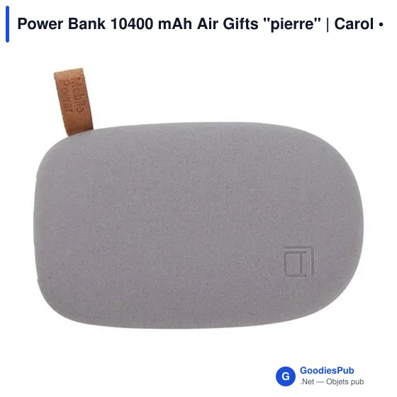 Power Bank personnalisable 10400 mAh avec logo - Air Gifts "pierre" - Image 8