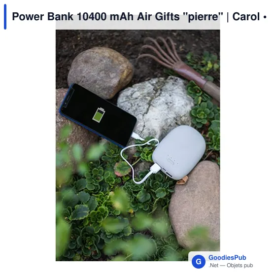 Power Bank personnalisable 10400 mAh avec logo - Air Gifts "pierre" - Image 10