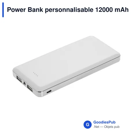 Power Bank personnalisable 12000 mAh avec logo | Sawyer