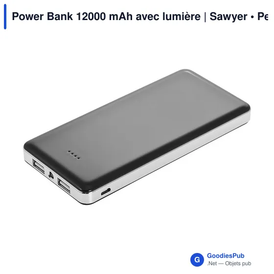 Power Bank personnalisable 12000 mAh avec logo | Sawyer - Image 12