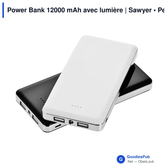 Power Bank personnalisable 12000 mAh avec logo | Sawyer - Image 3