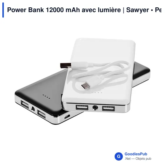 Power Bank personnalisable 12000 mAh avec logo | Sawyer - Image 5