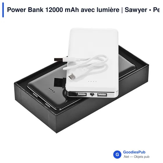 Power Bank personnalisable 12000 mAh avec logo | Sawyer - Image 6