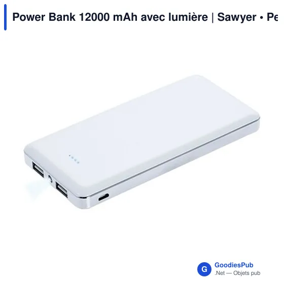 Power Bank personnalisable 12000 mAh avec logo | Sawyer - Image 8