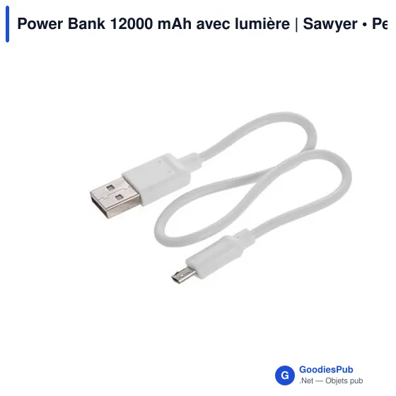 Power Bank personnalisable 12000 mAh avec logo | Sawyer - Image 9