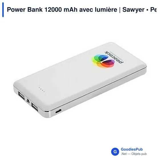 Power Bank personnalisable 12000 mAh avec logo | Sawyer - Image 10