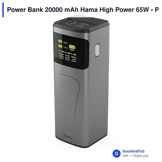 Power Bank 20000 mAh Hama High Power 65W - Image 1