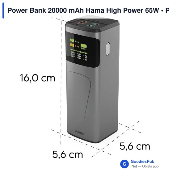 Power Bank 20000 mAh Hama High Power 65W - Image 3