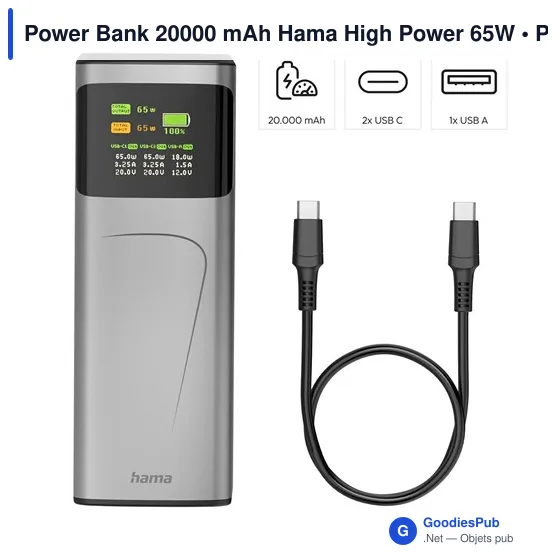 Power Bank 20000 mAh Hama High Power 65W - Image 4