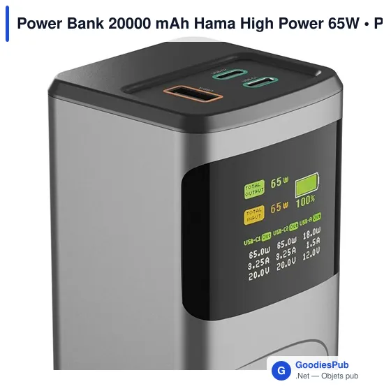 Power Bank 20000 mAh Hama High Power 65W - Image 5