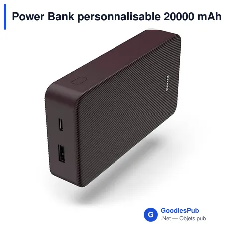 Power Bank personnalisable 20000 mAh avec logo - Hama Power Pack