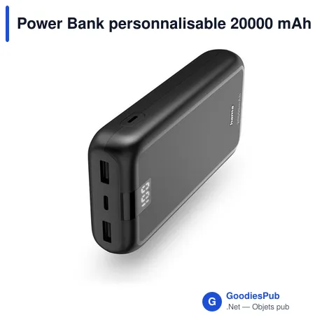 Power Bank personnalisable 20000 mAh avec logo - Hama Power Pack Performance