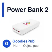 Power Bank personnalisable 20000 mAh avec logo | Kilian - Miniature 1