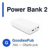 Power Bank personnalisable 20000 mAh avec logo | Kilian - Miniature 5