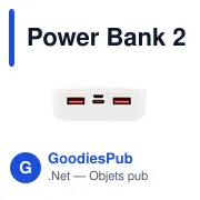 Power Bank personnalisable 20000 mAh avec logo | Kilian - Miniature 6