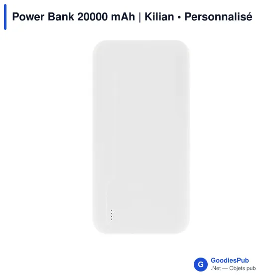 Power Bank personnalisable 20000 mAh avec logo | Kilian - Image 7