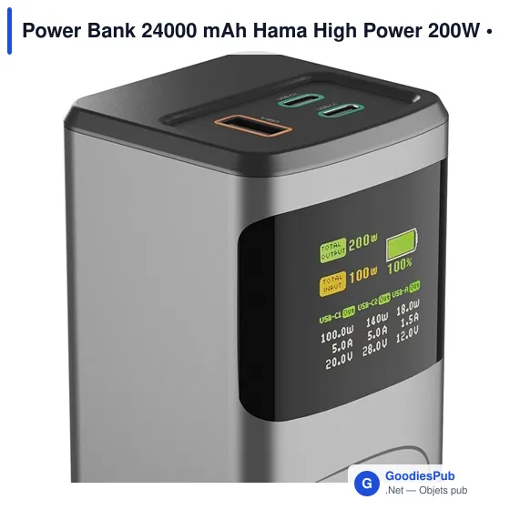 Power Bank 24000 mAh Hama High Power 200W - Image 5