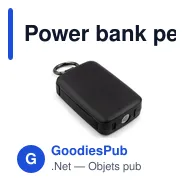 Power bank personnalisable 4000 mAh avec mousqueton et lampe 1W | Dimetriceavec logo - Miniature 4