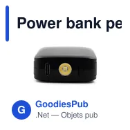 Power bank personnalisable 4000 mAh avec mousqueton et lampe 1W | Dimetriceavec logo - Miniature 5