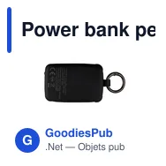 Power bank personnalisable 4000 mAh avec mousqueton et lampe 1W | Dimetriceavec logo - Miniature 7