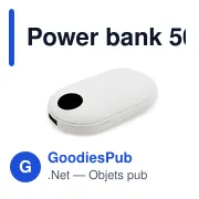 Power bank personnalisable 5000 mAh avec fonction chauffe-mains | Kaelavec logo - Miniature 7