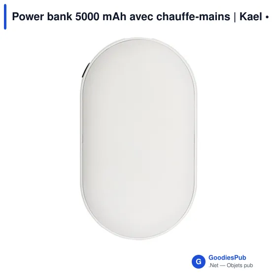 Power bank personnalisable 5000 mAh avec fonction chauffe-mains | Kaelavec logo - Image 10