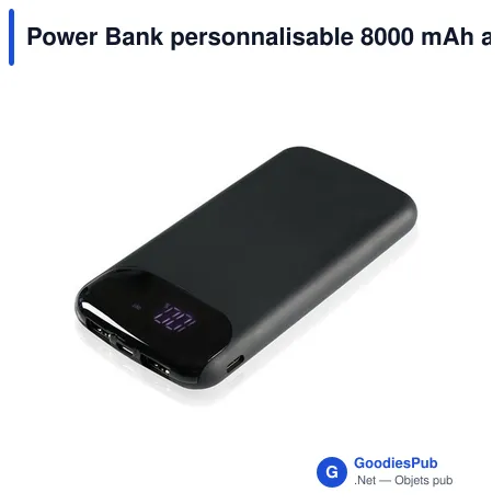Power Bank personnalisable 8000 mAh avec logo - Mauro Conti