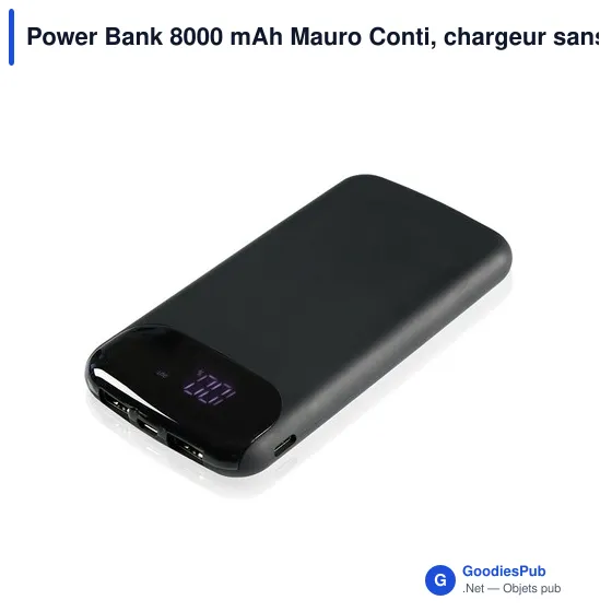 Power Bank personnalisable 8000 mAh avec logo - Mauro Conti - Image 1