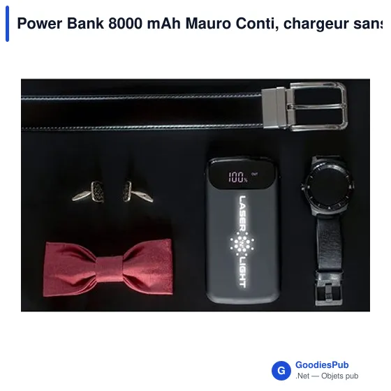 Power Bank personnalisable 8000 mAh avec logo - Mauro Conti - Image 4