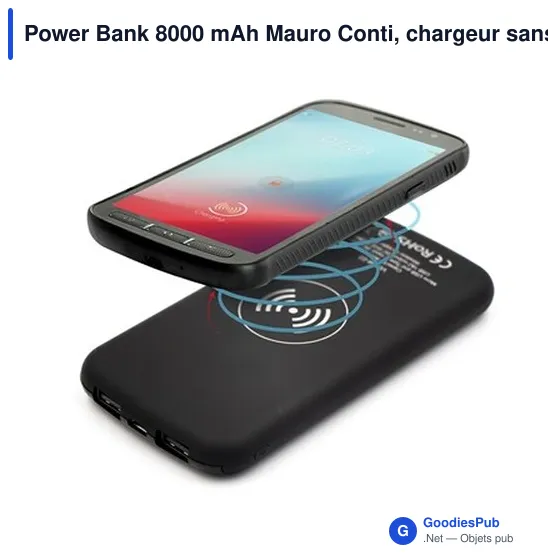 Power Bank personnalisable 8000 mAh avec logo - Mauro Conti - Image 5