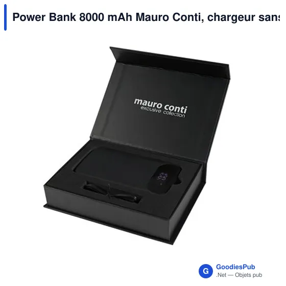 Power Bank personnalisable 8000 mAh avec logo - Mauro Conti - Image 7