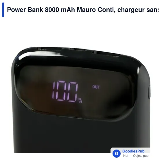 Power Bank personnalisable 8000 mAh avec logo - Mauro Conti - Image 9